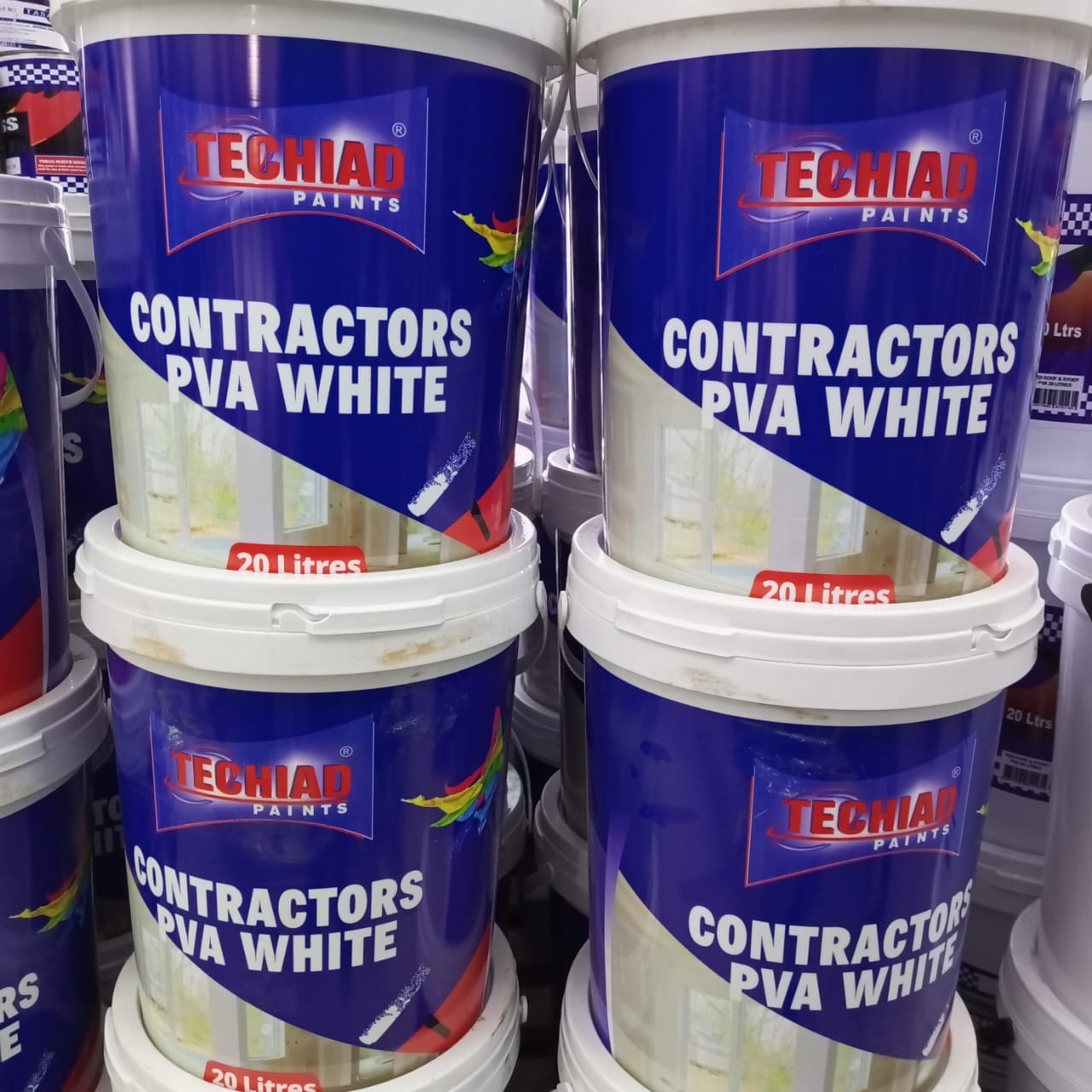 Contractors PVA White Paint – 20L – Techiad