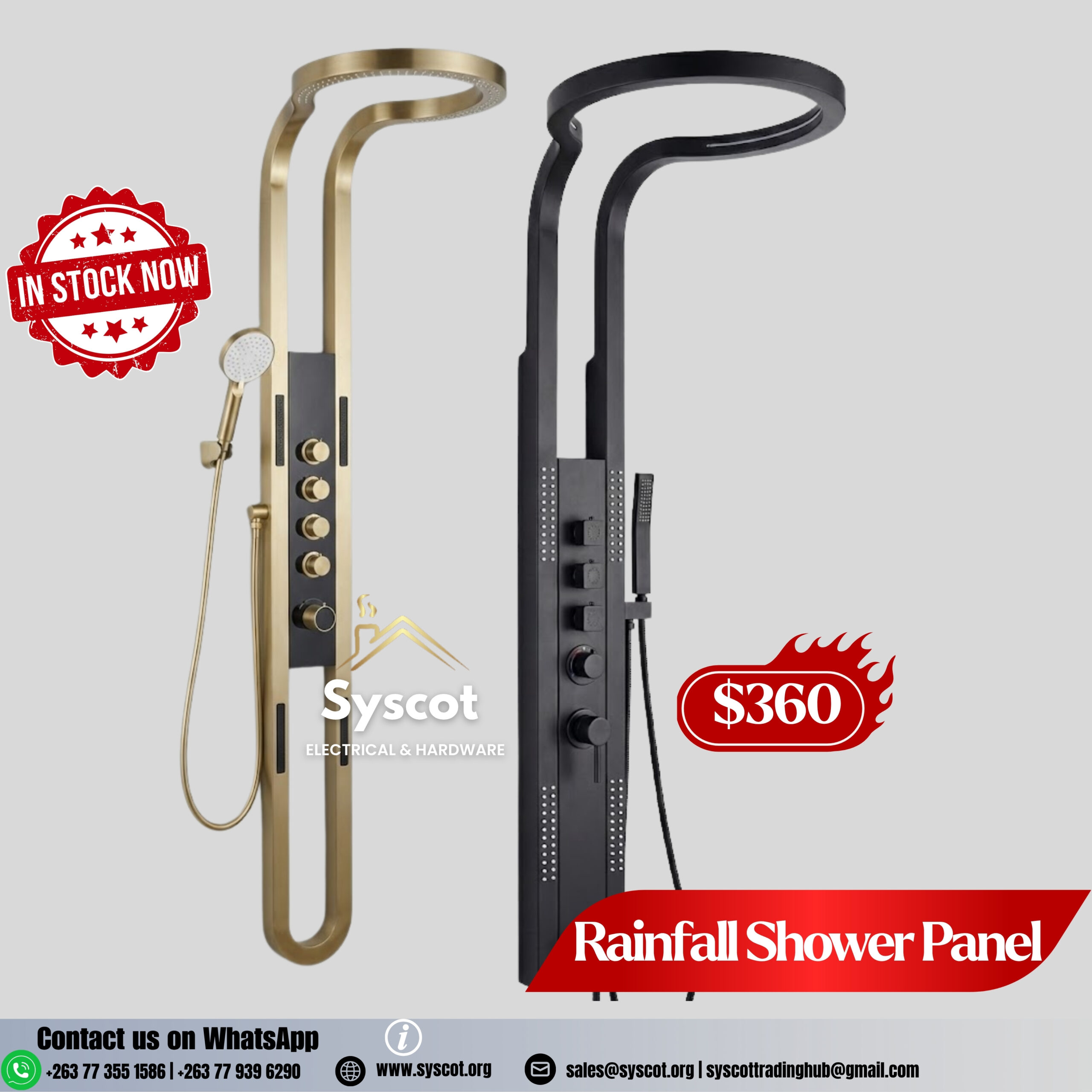 Rainfall Shower Panel