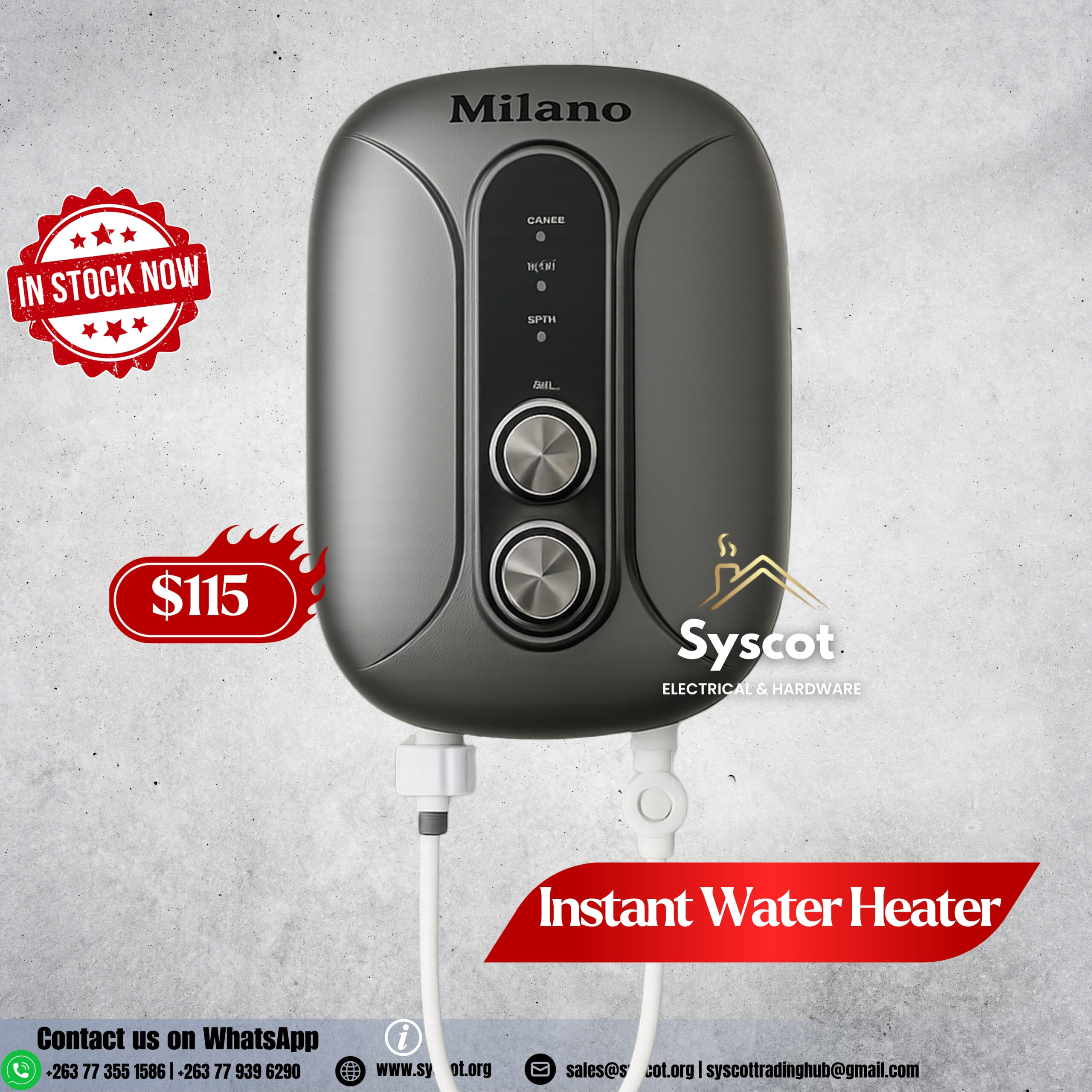 Instant Water Heater – Milano